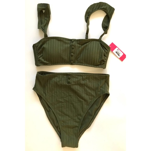 Xhilaration Other - Xhilaration High Waist Bikini Set Green Medium